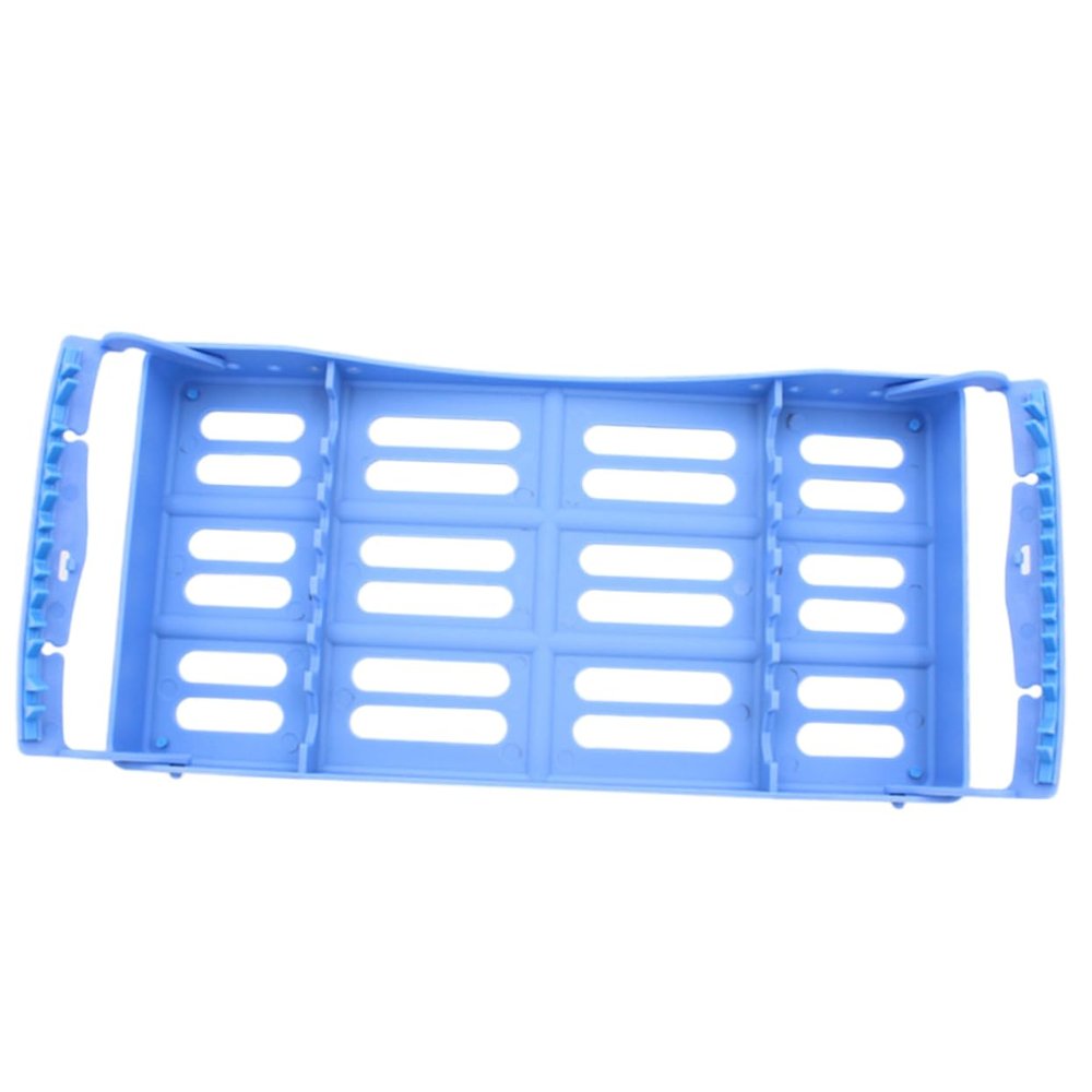 Ipetboom Oral Instrument Box Blue Dental Sterilising Tray for Tools Storage Plastic Sterilization Box Tray