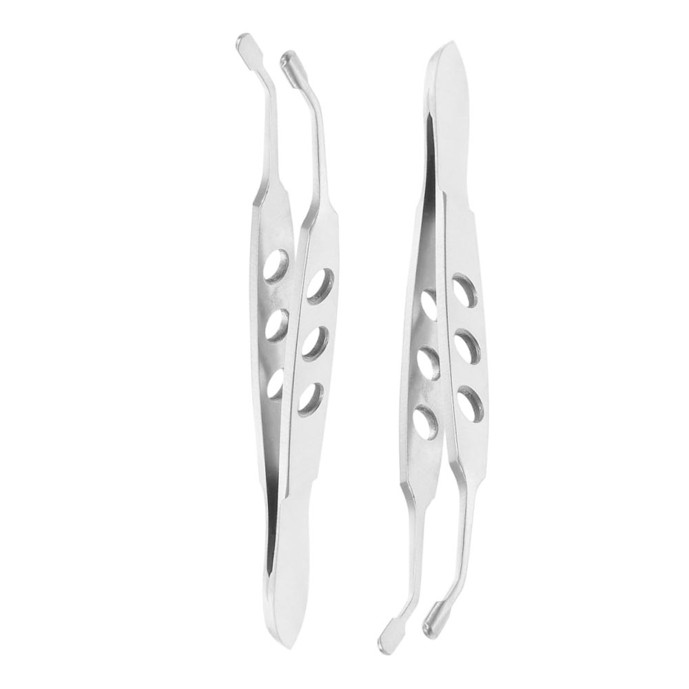 BESTYASH 2pcs Stainless Steel Meibomian Massage Expressor Eyelid Tweezers Lightweight Portable Design for Professional Use and Beauty Salon Treatments