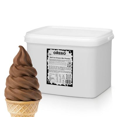 ONERO Soft-Serve Ice Cream Powder Mix 5kg Chocolate Taste | Makes Up to 18kg/180 Servings | Premium Dairy, Just Add Water to Reconstitute | Slow Melting | Produced in the UK