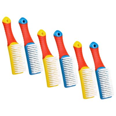 FOMIYES 6pcs Shoe Washing Brush and Scrubbing Brush Set with Stiff Bristles, Plastic Handle Cleaning Tools for Laundry and Clothes, Household Shoe and Fabric Cleaning Supplies for Daily