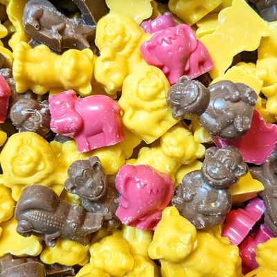 Chocolate Animals Elephants, Lions, Monkeys 3kg Bag, Pouch