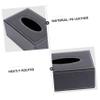 Didiseaon 1 PC Box Tissue Box Napkin Container Tissues Cube Boxes for Covers Paper Towels Tissue Holder Black Leather view 4