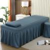 ZZYK Blue,60x180cm/23.6x70.8in,Classic Beauty Massage Bed Cover,Massage Couch Cover,All-Round Massage Bed Sheets Reusable SPA Massage Table Skirt Suitable for Salons And Therapists view 1