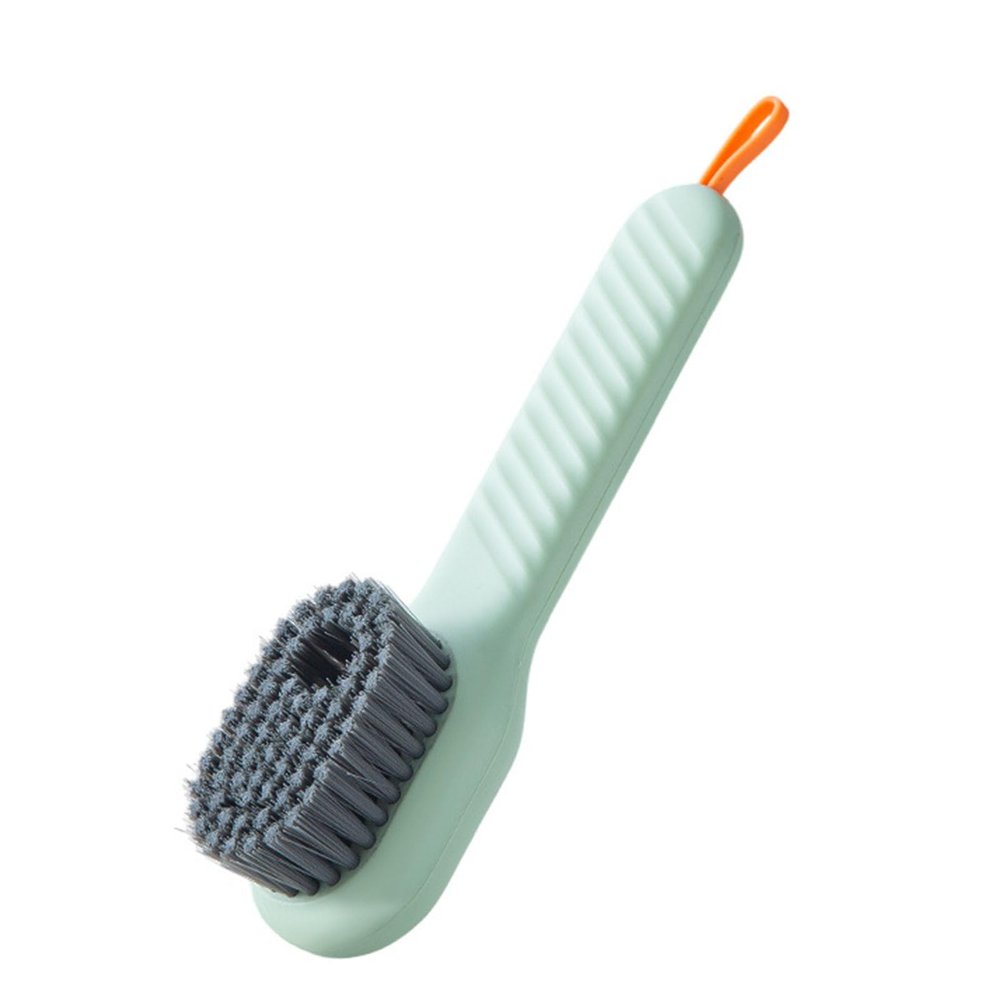 Shoe Cleaning Brush with Soap Dispenser Long Handle Scrub Brush Multifunctional Plastic Cleaning Tool for Shoes Clothes Bathroom Kitchen Home Travel Use