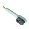 Shoe Cleaning Brush with Soap Dispenser Long Handle Scrub Brush Multifunctional Plastic Cleaning Tool for Shoes Clothes Bathroom Kitchen Home Travel Use view 2