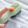 Shoe Cleaning Brush with Soap Dispenser Long Handle Scrub Brush Multifunctional Plastic Cleaning Tool for Shoes Clothes Bathroom Kitchen Home Travel Use view 3