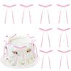 20Pcs Bowknot Cake Toppers Bow Christmas Cake Decorations Picks Baby Shower Cake Decorations for Kids Birthday Wedding Party Wedding Anniversary Supplies (Pink) view 1