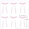 20Pcs Bowknot Cake Toppers Bow Christmas Cake Decorations Picks Baby Shower Cake Decorations for Kids Birthday Wedding Party Wedding Anniversary Supplies (Pink) view 3