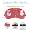 2 Piece Sleep Mask for Side Sleeper Men Women, Merry Christmas Snowman Snowflake Light Blocking Eye Mask Cover Eyeshade with Adjustable Strap, Night Blindfold view 3