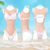 YEEFAIRY Silicone Crossdresser Breastplate Swimming Bodysuit Round Neck Female Appearance Boobs for Transgender Artificial Tube & Hole Longwear Prosthesis Suit (D Cup, Bronze, Cotton Filler) view 2