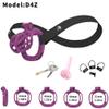 5 Different Sizes of Men's Honeycomb Breathable cage with an Elasticated belt-UKRB43 (Purple, D4) view 2