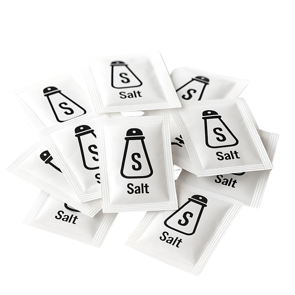 250 Salt Sachets Individually Wrapped Table Salt Packets Disposable Portions for Travel, Catering, Takeaway, Lunchboxes & Portion Control by Espresso Yourself