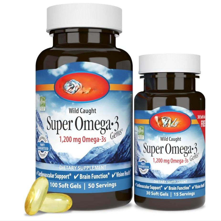 Wild Nowwegian Super Omega 3, 1200mg Omega 3s, 100 + 30 Softgels