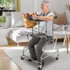 tinysiry Upright Walkers for Seniors, Stand Up Bariatric Walker with Armrest Pad, Adjustable Rolling Mobility Aid, 4-Wheel Support Frame 220lbs Capacity, Standing Walker for Disabled Rehabilitation B view 2