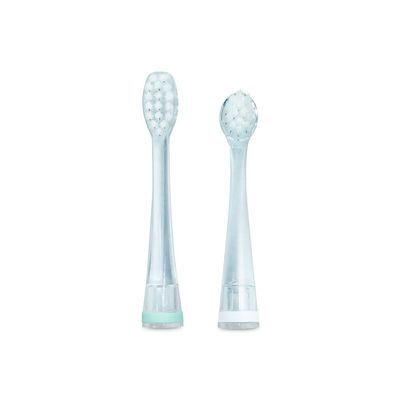 Miniland - Replacement Brush Heads for Childrens Electric Toothbrush, 2 Soft Interchangeable Heads for Ages 06, Compatible with Baby Tooth Care