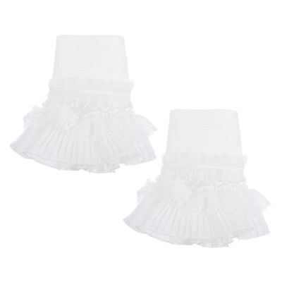 Homoyoyo Lace False Sleeve Decorative Frilled Woman Cuff under Dresses Half Sleeve