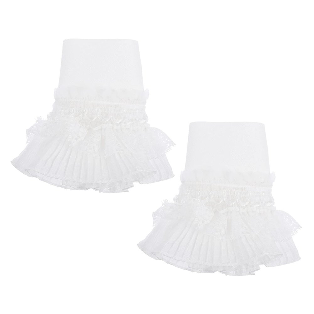Homoyoyo Lace False Sleeve Decorative Frilled Woman Cuff under Dresses Half Sleeve