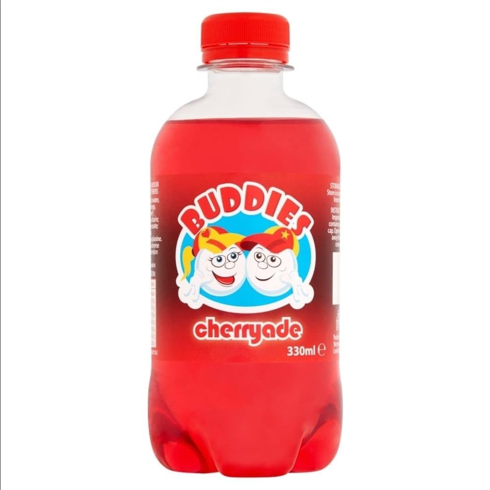 Buddies Cherryade - 12 x 330ml Bottles - Fun Fizzy Fruit Drink