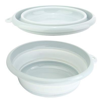 Foldable Wash Basin, Space-saving Sink Tub, Portable Washbowl for Camping, Dishpan with Hanging Hole, Vegetable Washing, Beautiful Color, Premium Material (#2)