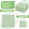 100 PCS RAINFLOW Cocktail Napkins - 2-Ply Sage Green Scalloped Napkins Disposable Decorative Bulk for Dinner Wedding Birthday Party Baby Shower Dessert Easter Folded 5 X 5 Inches view 2