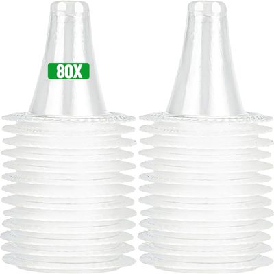 80 Pcs Thermometer Caps, Ear Thermometer Probe Covers, Safe, hygienic and Disposable Thermometer Refill Caps Filter Protector for Children and Adults