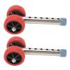 1 Pair Walker Wheels Replacement Kit, Heavy Duty Universal Stainless Steel 6 Levels Height Adjustable Walker Wheels view 1
