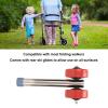 1 Pair Walker Wheels Replacement Kit, Heavy Duty Universal Stainless Steel 6 Levels Height Adjustable Walker Wheels view 3