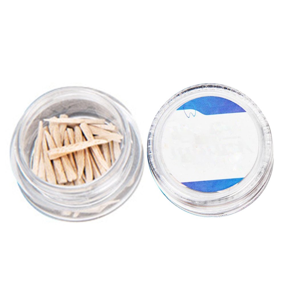 25/50 Pcs Dentals Wood Wedges for Dentals Restoration Dentals Wedges Gaps Wedges Teeth Interproximal Wedges