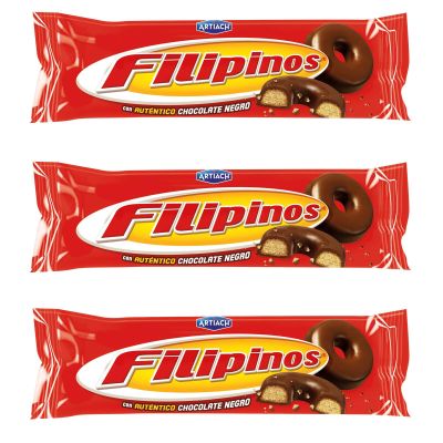 3x 128g Filipinos Dark Chocolate Tea Biscuits, from Artiach Spanish Cookies from Spain