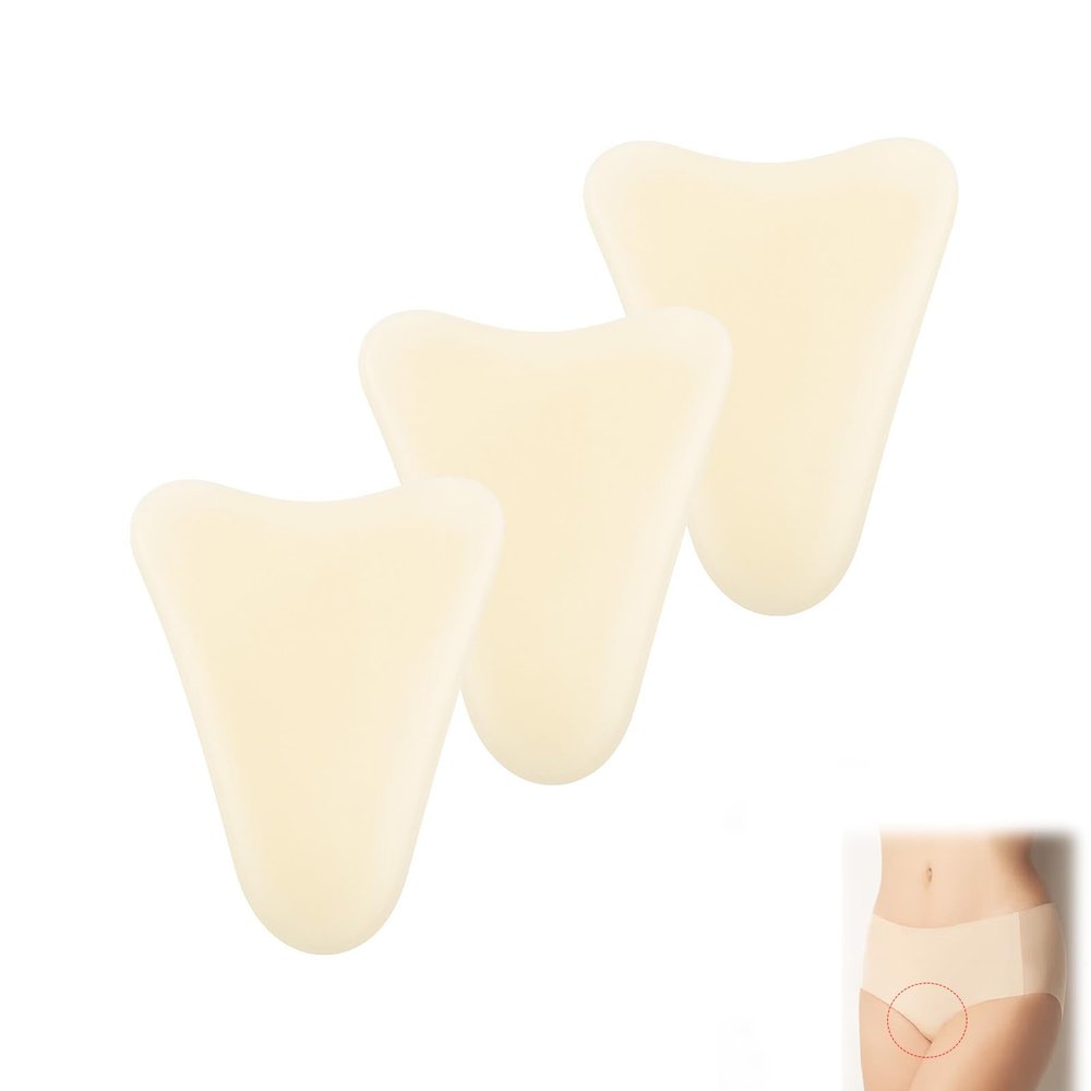 3 Pack Camel Toe Concealer for Women,Anti Camel Toe Insert, Camel Toe Guard,Reusable Invisible self-Adhesive Silicone Camel Toe Pads for Women,Camel Toe Cover for Leggings Swimsuits All
