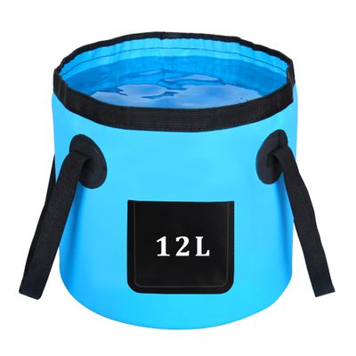 12L Collapsible Bucket Plumbers Plumbing Tools Bag, Flexi Plumb Tub Handy Folding Bucket Water Container Foldable Buckets with Handles for Camping Shower Washing Up Bowl Garden Bin Trug