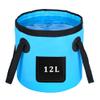 12L Collapsible Bucket Plumbers Plumbing Tools Bag, Flexi Plumb Tub Handy Folding Bucket Water Container Foldable Buckets with Handles for Camping Shower Washing Up Bowl Garden Bin Trug view 1