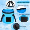 12L Collapsible Bucket Plumbers Plumbing Tools Bag, Flexi Plumb Tub Handy Folding Bucket Water Container Foldable Buckets with Handles for Camping Shower Washing Up Bowl Garden Bin Trug view 3