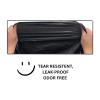 200 Heavy Duty Bin Bags 75L Extra Strong Black Refuse Sacks 10 Rolls of 20 Leak-Proof Liners for Home, Office, Garden Waste view 3