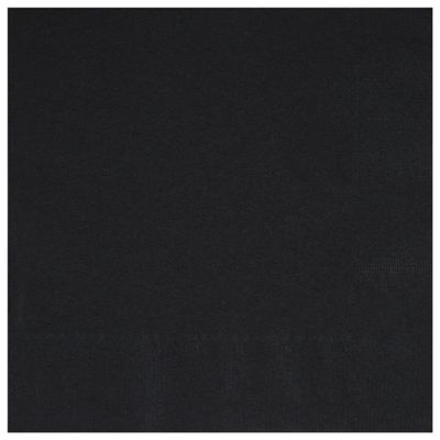 Unique Midnight Black Lunch Napkins - Pack of 20