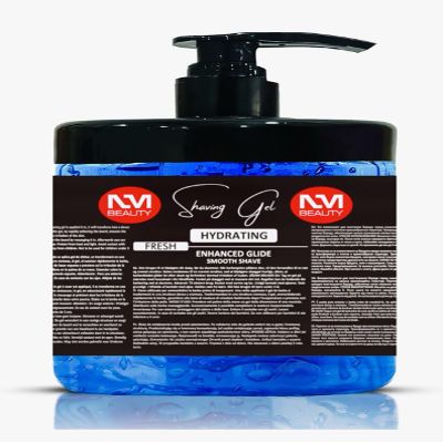 NM Beauty Fresh Hydrating Shaving Gel Enhanced Glide Smooth Shave Sapphire (Blue) For Barber and Salon Men 1000ml (1L) (Full Box Twelve Piece, Sapphire (Blue))