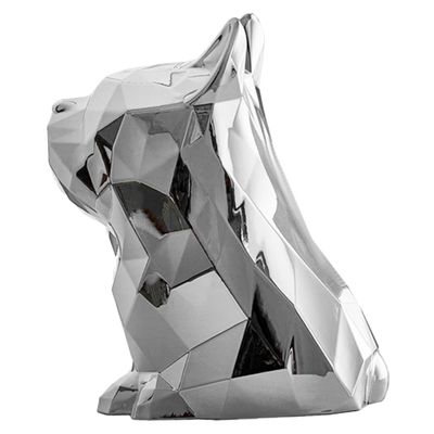 ABOOFAN Silver Tissue Box Dog Shape Napkin Storage Case with Fine Workmanship Abs Material, Elegant Household Napkin Holder and Desktop Decoration for Home and Hotel Use