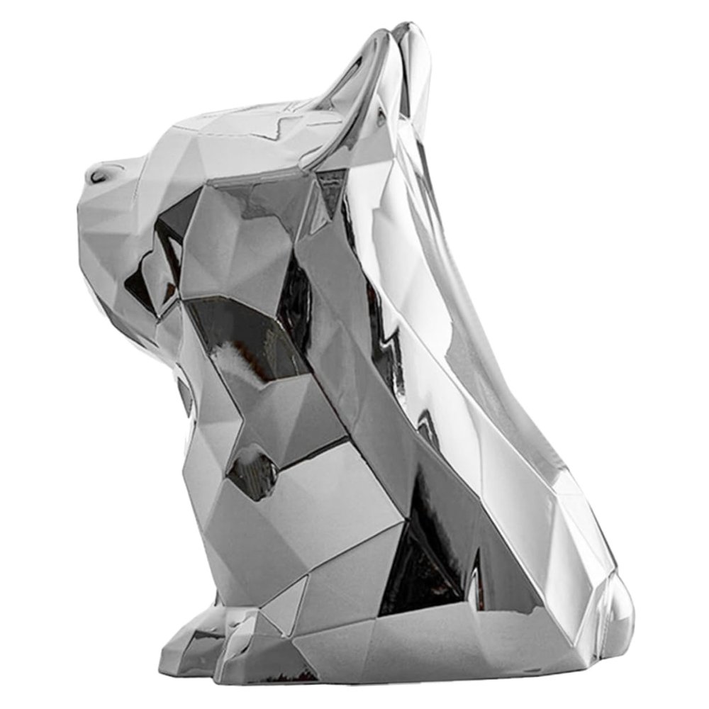 ABOOFAN Silver Tissue Box Dog Shape Napkin Storage Case with Fine Workmanship Abs Material, Elegant Household Napkin Holder and Desktop Decoration for Home and Hotel Use