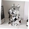 ABOOFAN Silver Tissue Box Dog Shape Napkin Storage Case with Fine Workmanship Abs Material, Elegant Household Napkin Holder and Desktop Decoration for Home and Hotel Use view 2