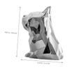 ABOOFAN Silver Tissue Box Dog Shape Napkin Storage Case with Fine Workmanship Abs Material, Elegant Household Napkin Holder and Desktop Decoration for Home and Hotel Use view 4