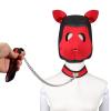 3 Colours Adult Role Play Elastic Fox Head Mask + Traction Chain 2 Piece Set-UKRB05 (Red) view 3