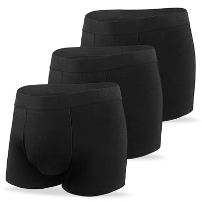 REELINDRY Incontinence Underwear for Men Leak Proof High Absorbency 2.3 oz Odor Control Bladder Leakage Washable Boxer Briefs 3 Pack (3 Black, 6XL)
