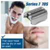 70S Series 7 Replacement Shaving Heads Compatible with Braun S7 Replacement Head Wet and Dry, 70s Blades for Braun Series 7 Electric Shaving Foil Shaver 720, 750CC, 760CC, 790CC, 9565 etc. (2-Pack) view 4