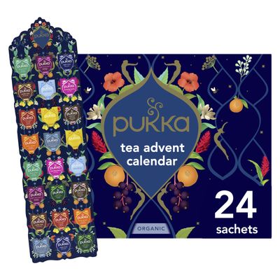 Pukka Herbs Organic Tea Advent Calendar, Black, Green & Herbal, 24 Bags