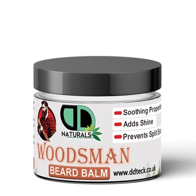 Woodsman Beard Balm for Men (30 Gram) - Natural Beeswax Leave-In Conditioning Formula for Styling and Care, Soothing Properties & Prevents Split Ends