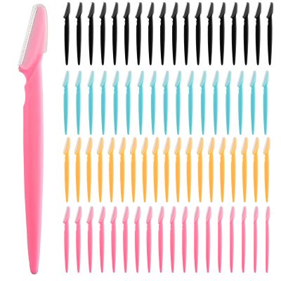70 Pcs Eyebrow Razor Dermaplaning Tool for Women and Men, PLULON Face Razors Eyebrow Trimmer Facial Hair Remover Face Shaver for Women Smooth Skin