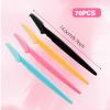 70 Pcs Eyebrow Razor Dermaplaning Tool for Women and Men, PLULON Face Razors Eyebrow Trimmer Facial Hair Remover Face Shaver for Women Smooth Skin view 4