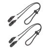 Healeved 2pcs Hat Clip Retainer Adjustable Windproof Nylon Strap with Plastic Clip Anti-lost Design Black for Outdoor Activities view 1