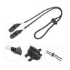 Healeved 2pcs Hat Clip Retainer Adjustable Windproof Nylon Strap with Plastic Clip Anti-lost Design Black for Outdoor Activities view 4