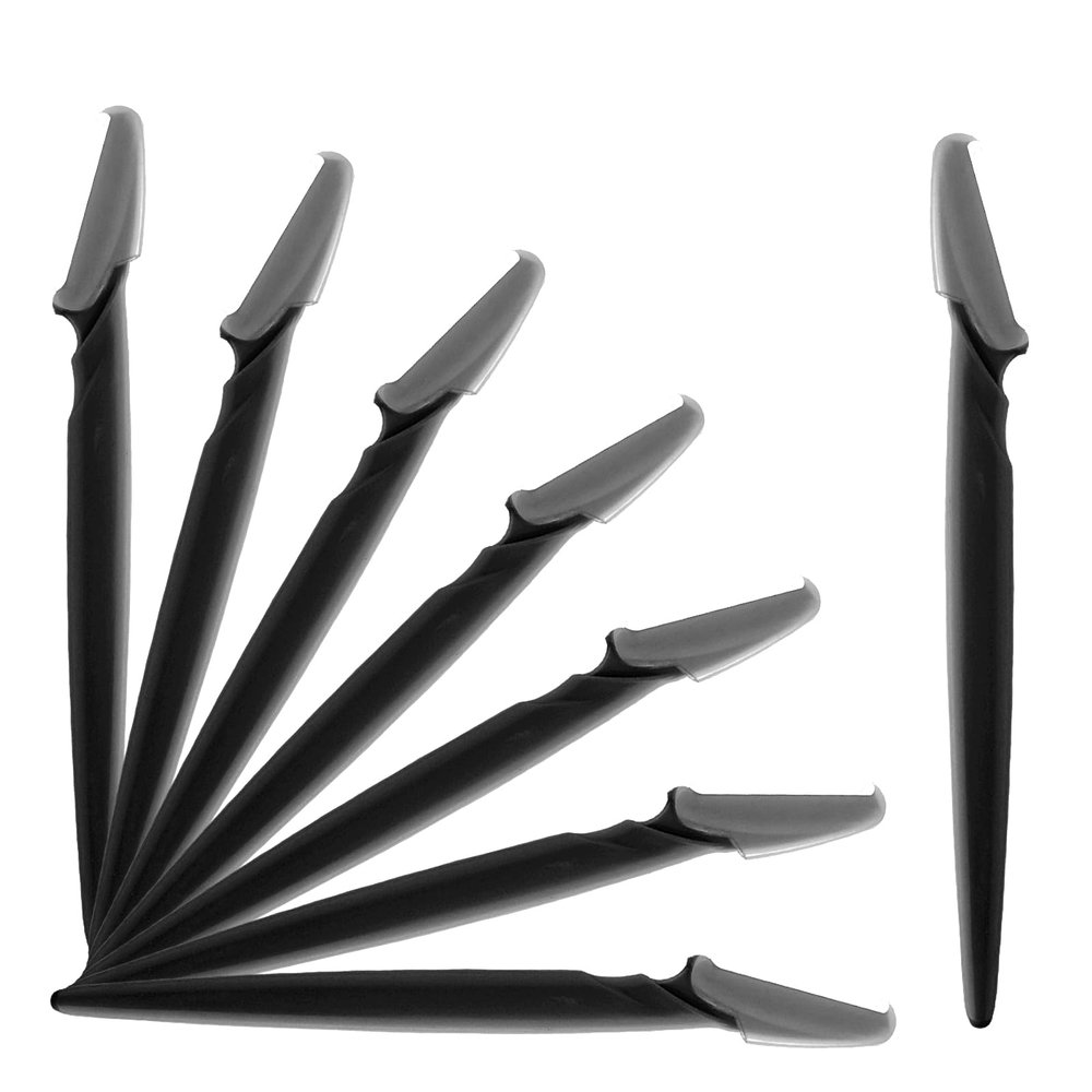 8 Pcs Eyebrow Razor Black Dermaplaning Tool for Women and Men, PLULON Face Razors Eyebrow Trimmer Facial Hair Remover Face Shaver for Women Smooth Skin